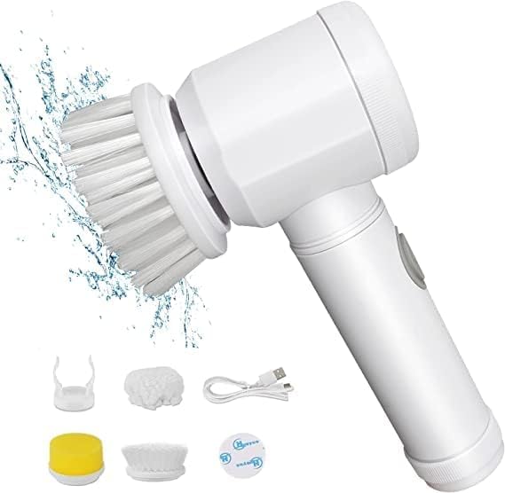 Electric Rotary Cleaning Brush with 3 Brush Heads | USB Rechargeable |